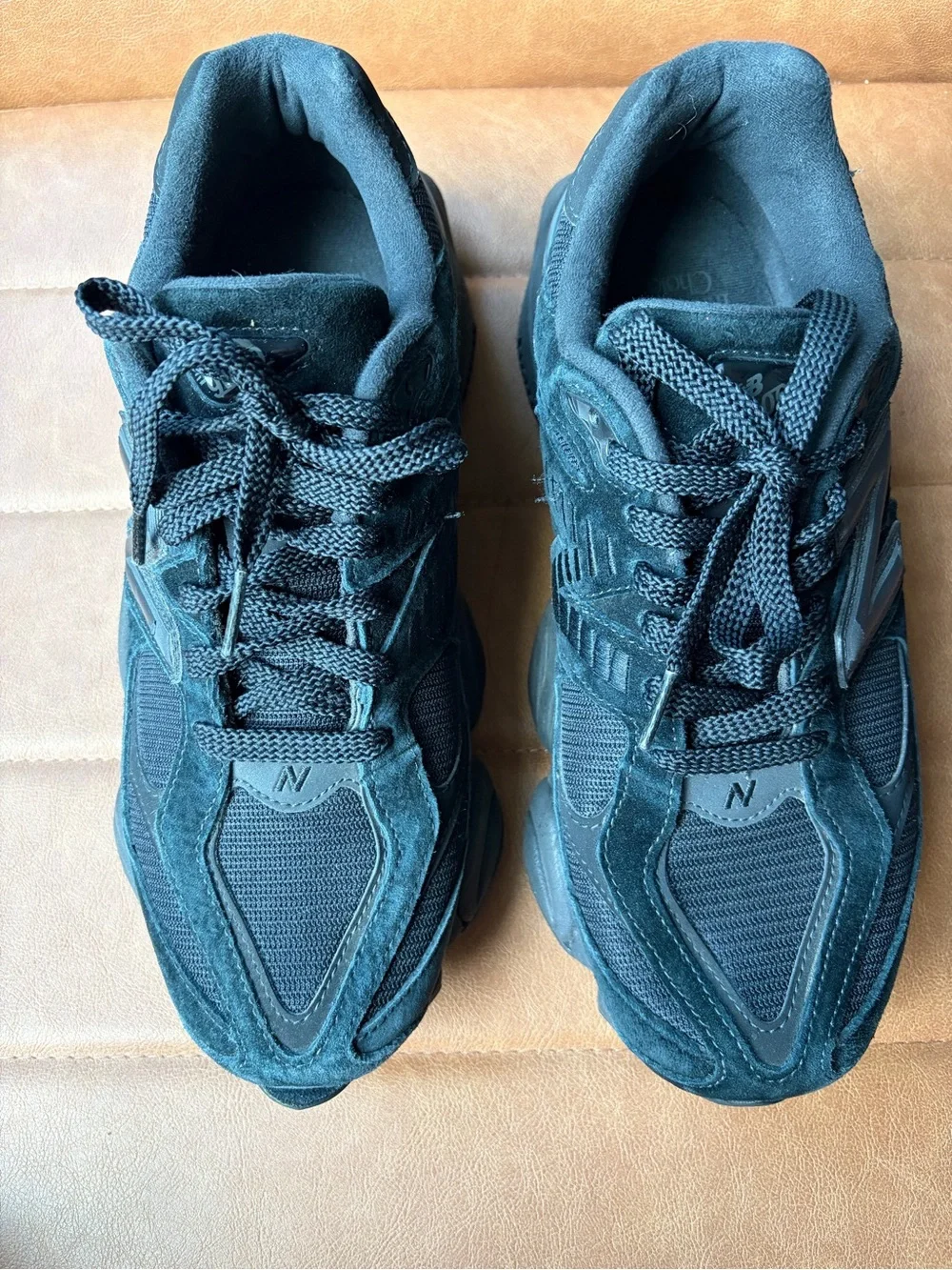 New Balance 9060 sneakers in a Triple Black colorway